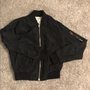 Black bomber jacket